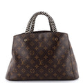 Braided Handle Montaigne Handbag Monogram Canvas MM