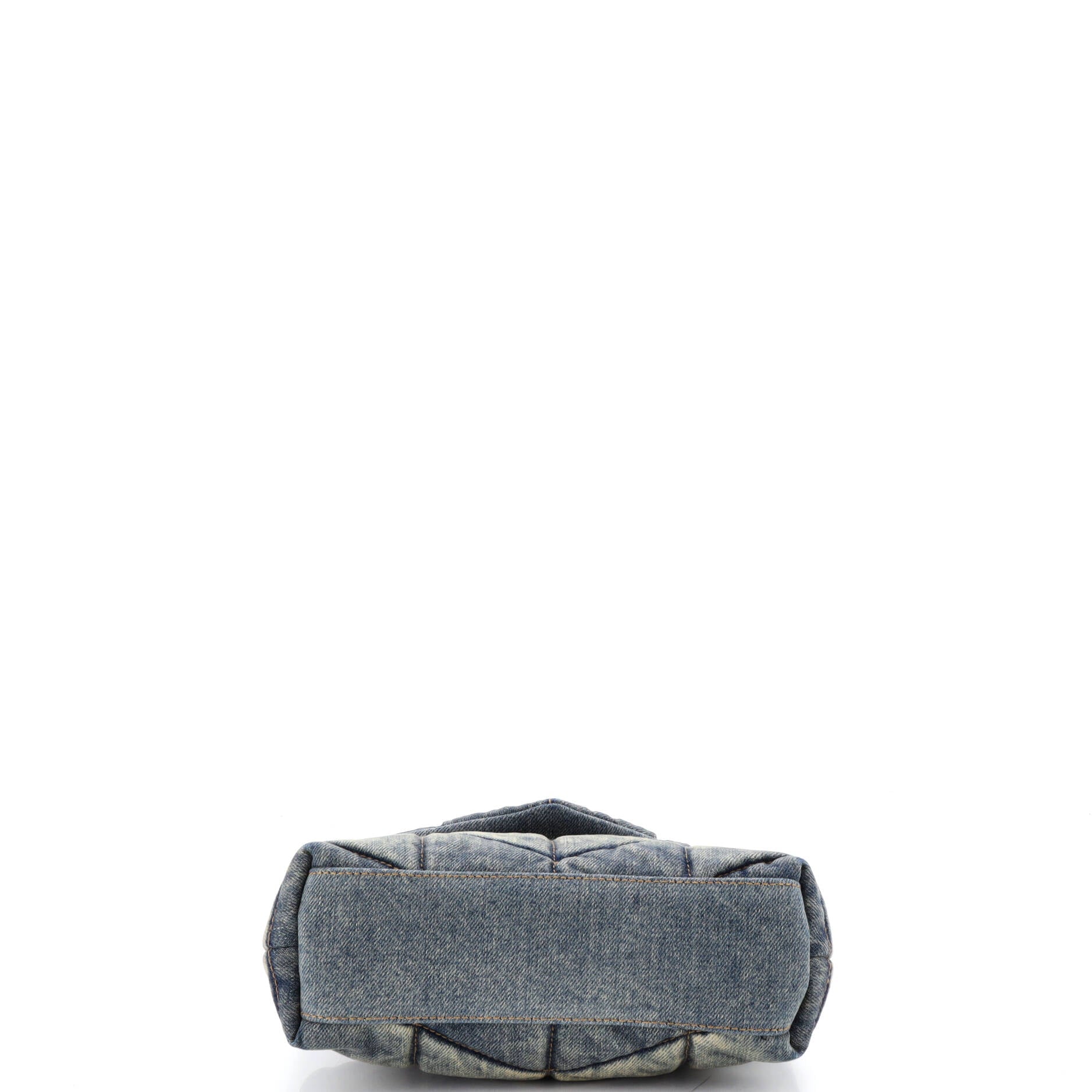 Loulou Puffer Shoulder Bag Quilted Vintage Denim Mini