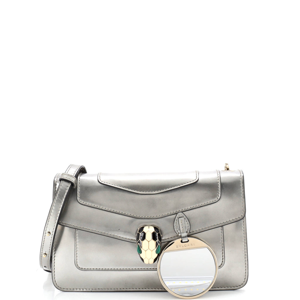 Serpenti Forever Shoulder Bag Metallic Leather Small
