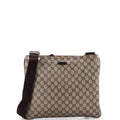 Zip Top Messenger Bag GG Coated Canvas Large