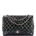 Classic Double Flap Bag Quilted Patent Maxi
