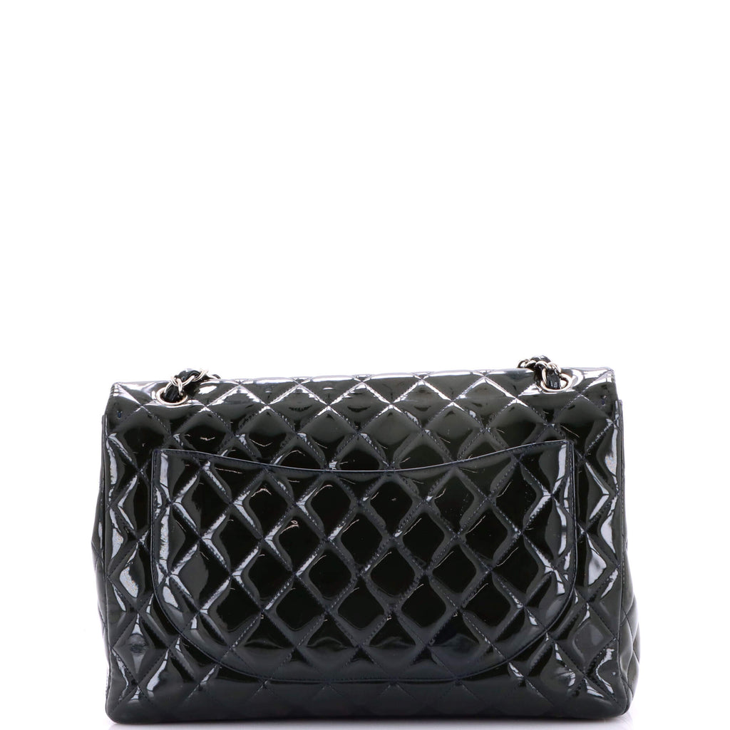 Classic Double Flap Bag Quilted Patent Maxi