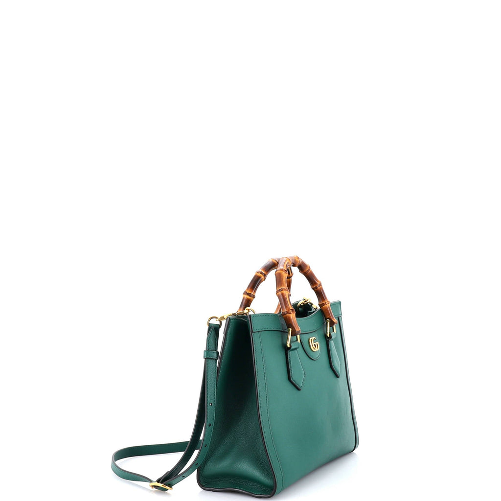 Diana NM Bamboo Handle Tote Leather Small