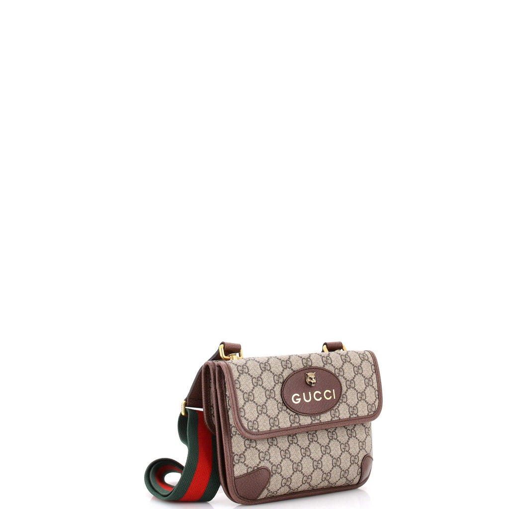 Neo Vintage Flap Messenger GG Coated Canvas Small