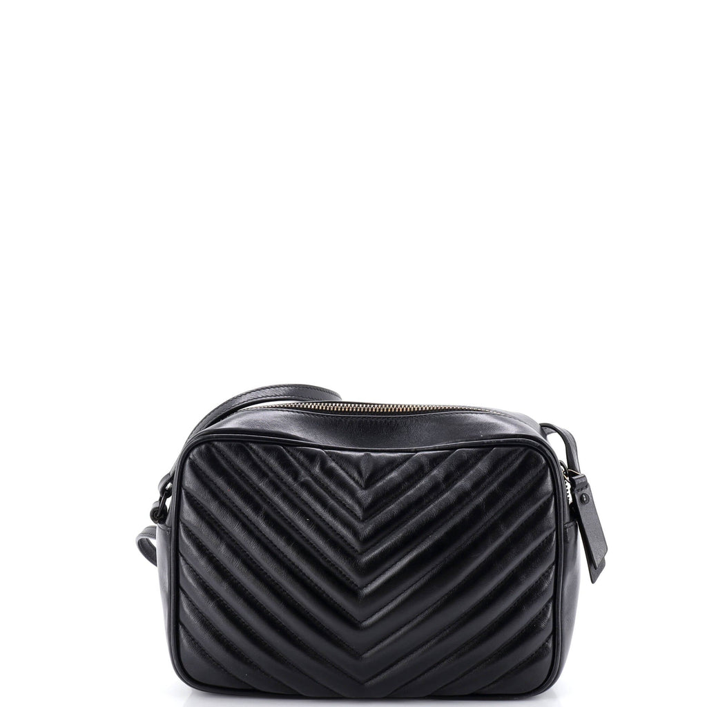 Lou Camera Bag Matelasse Chevron Leather Small