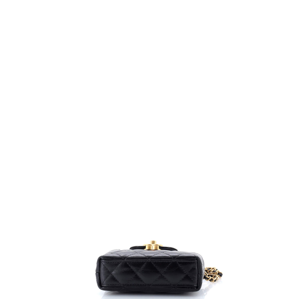 Kelly Top Handle Shopping Bag Quilted Shiny Aged Calfskin Nano