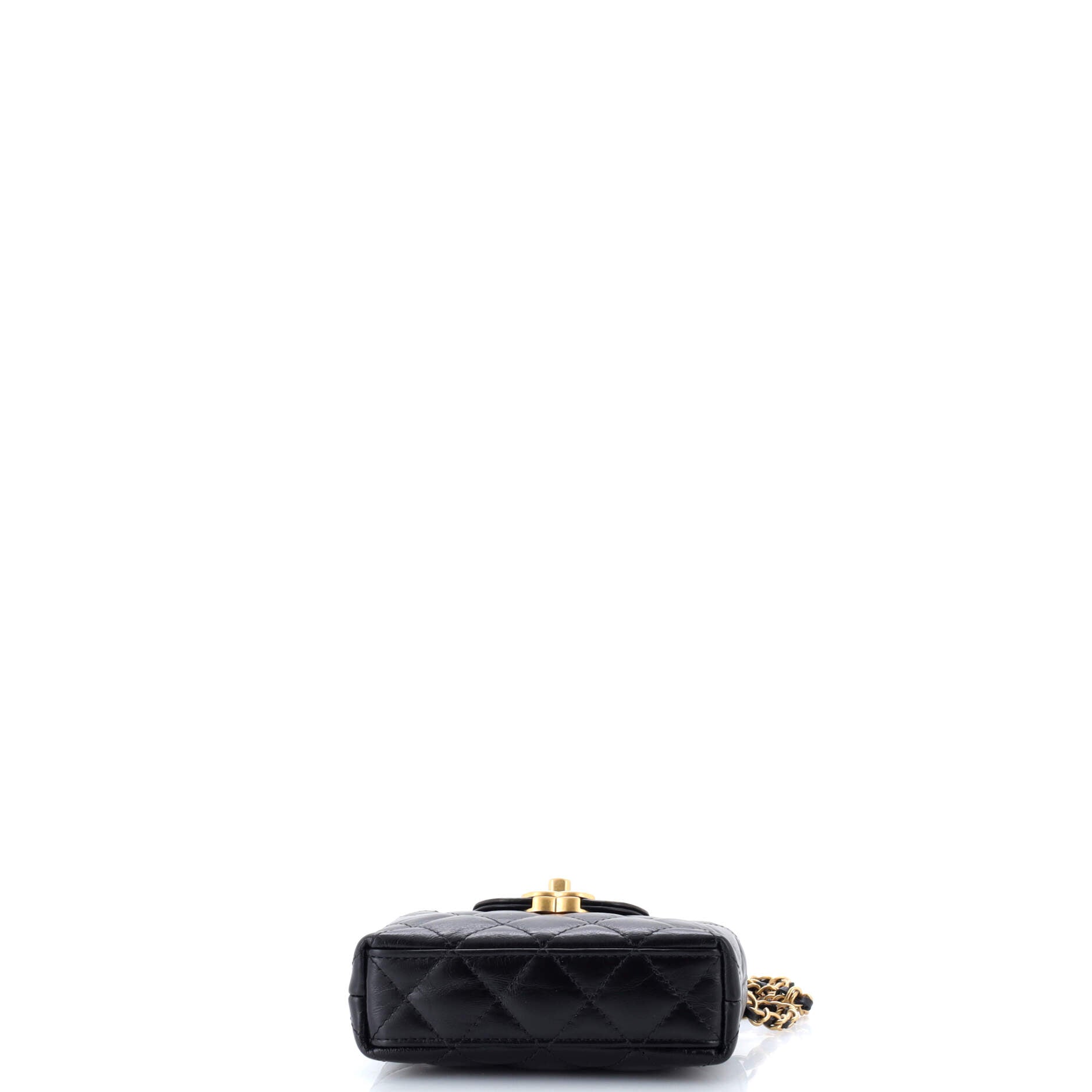 Kelly Top Handle Shopping Bag Quilted Shiny Aged Calfskin Nano