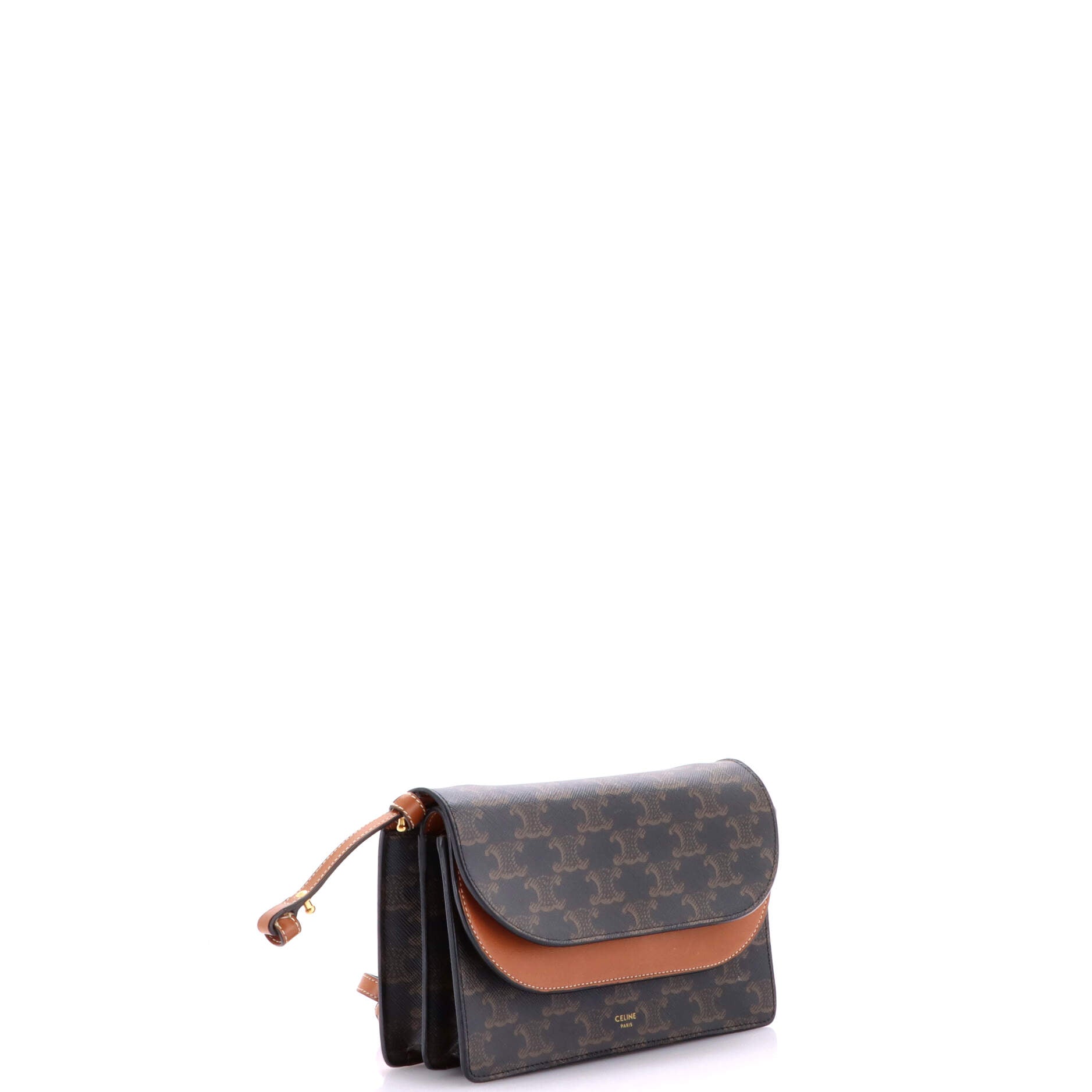 Wallet on Strap Triomphe Coated Canvas
