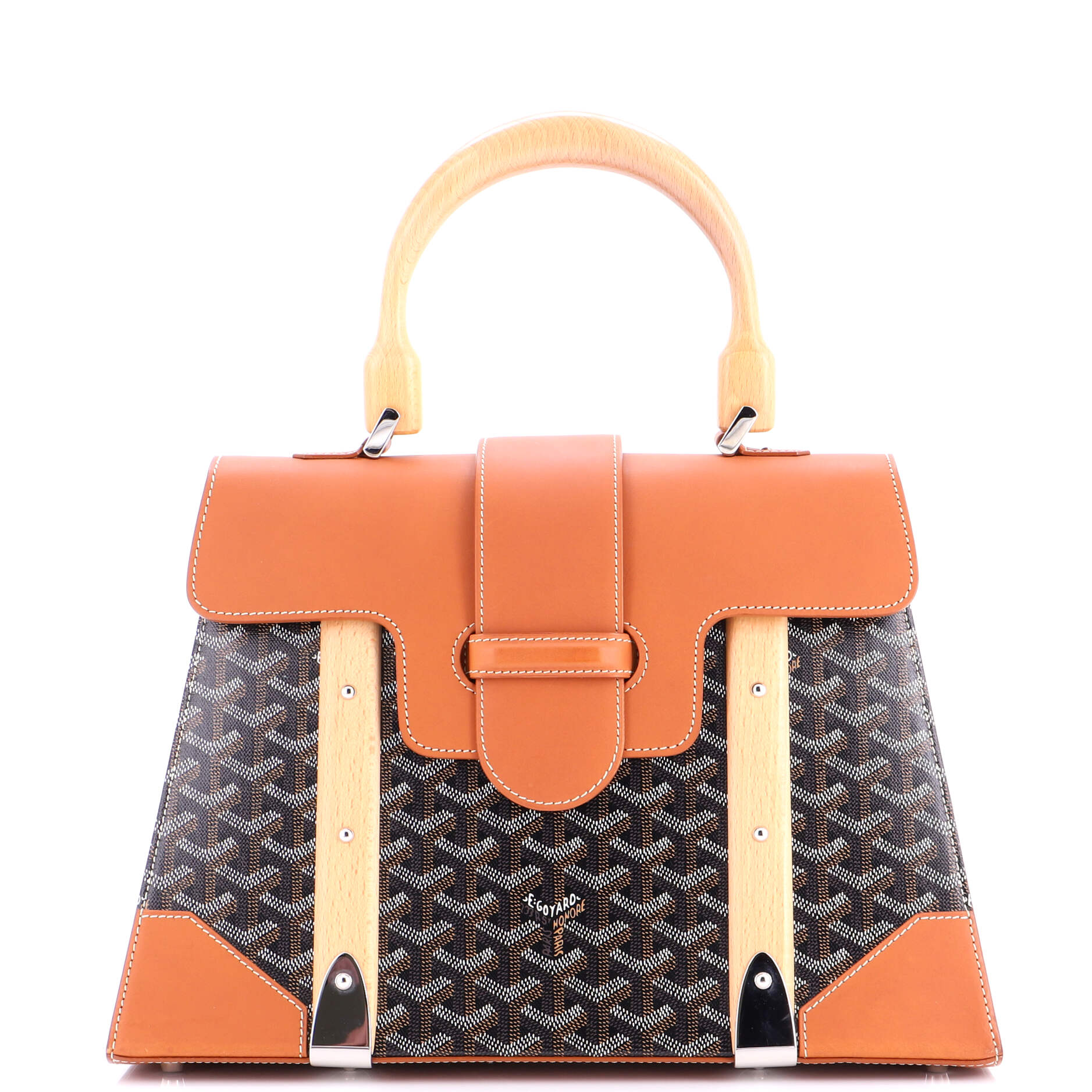 Saigon Top Handle Bag Coated Canvas with Leather MM