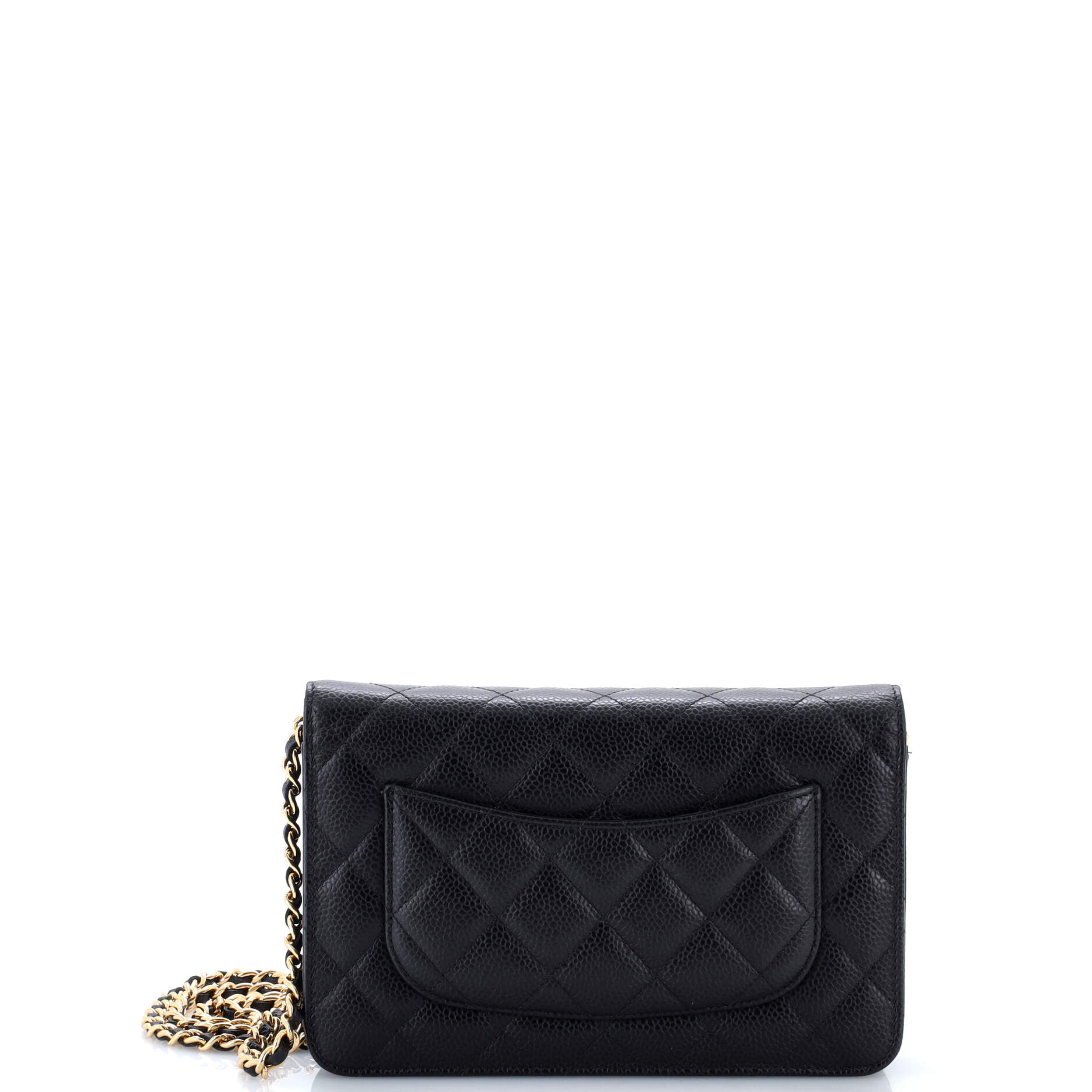 Wallet on Chain Quilted Caviar