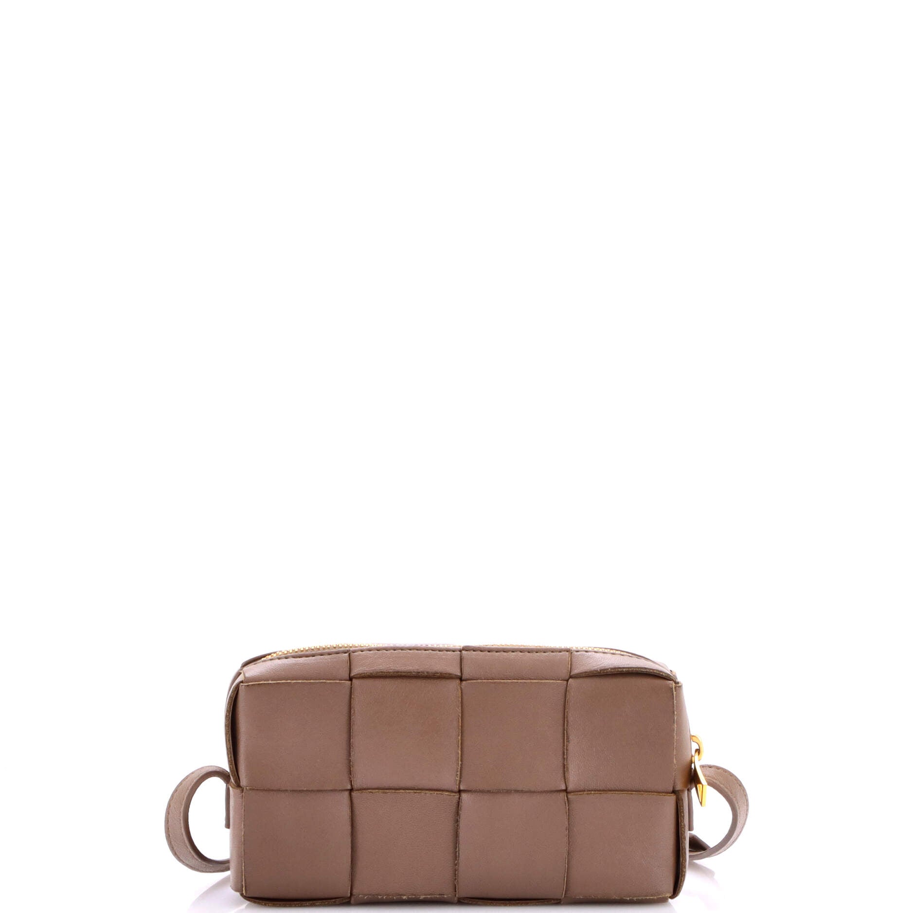 Cassette Zip Phone Crossbody Bag Maxi Intrecciato Leather Mini