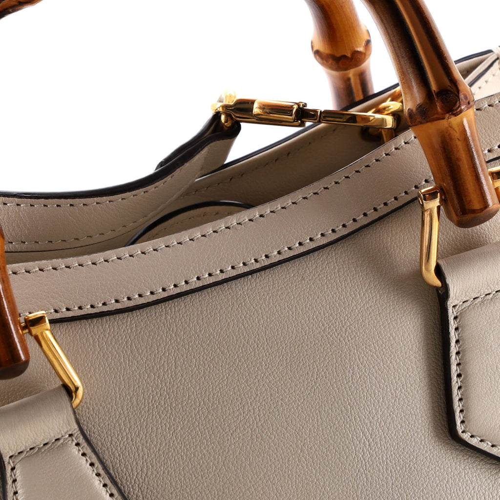 Diana NM Bamboo Handle Tote Leather Mini