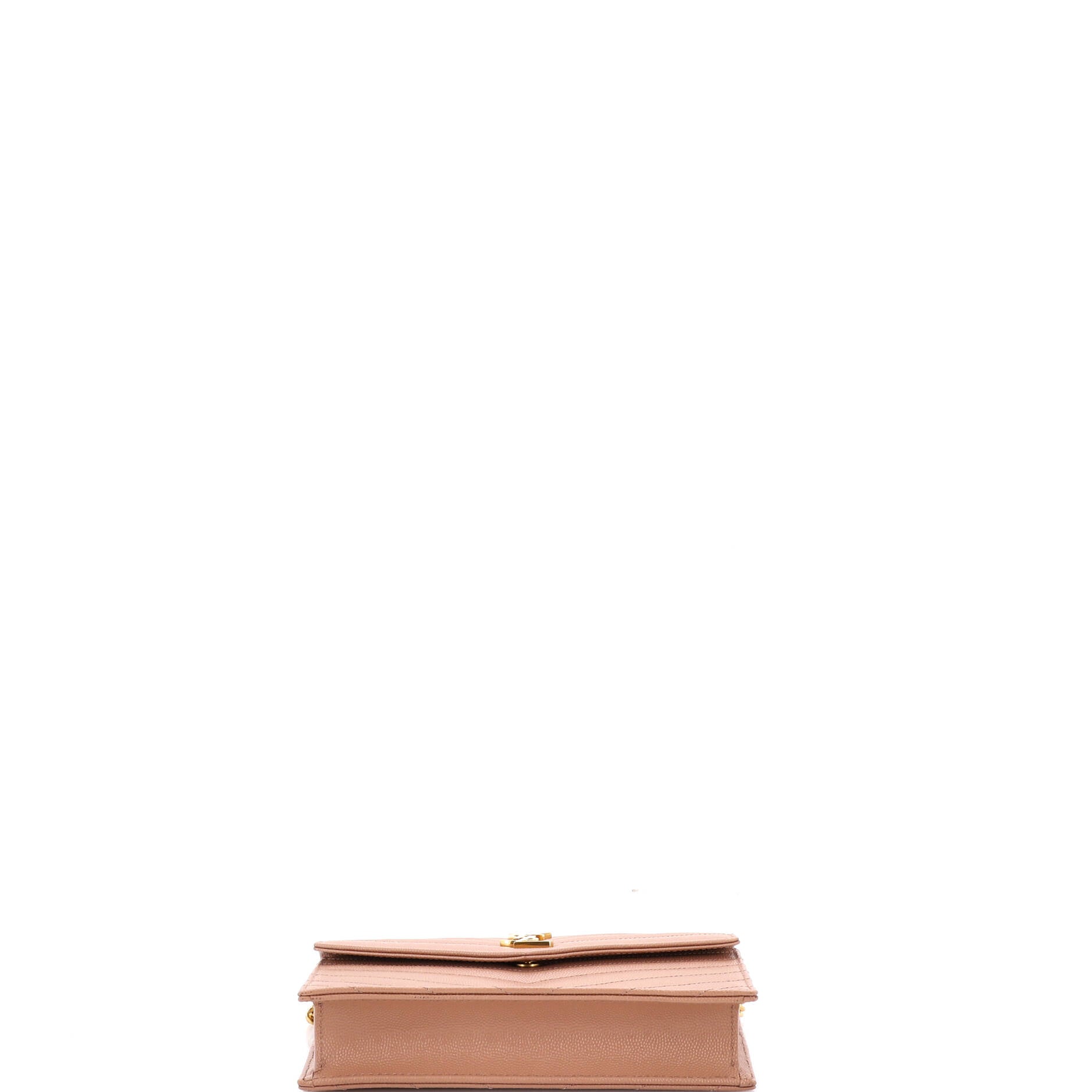 Classic Monogram Wallet on Chain Matelasse Chevron Leather Small