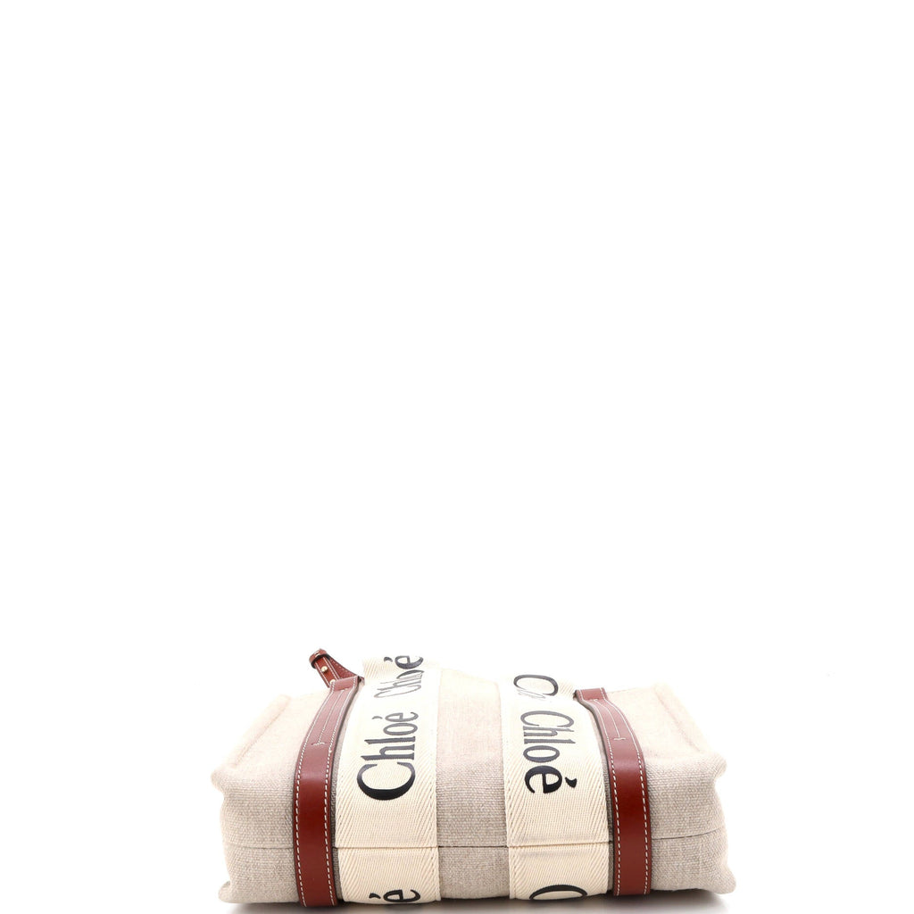 Woody Tote Canvas with Leather Small