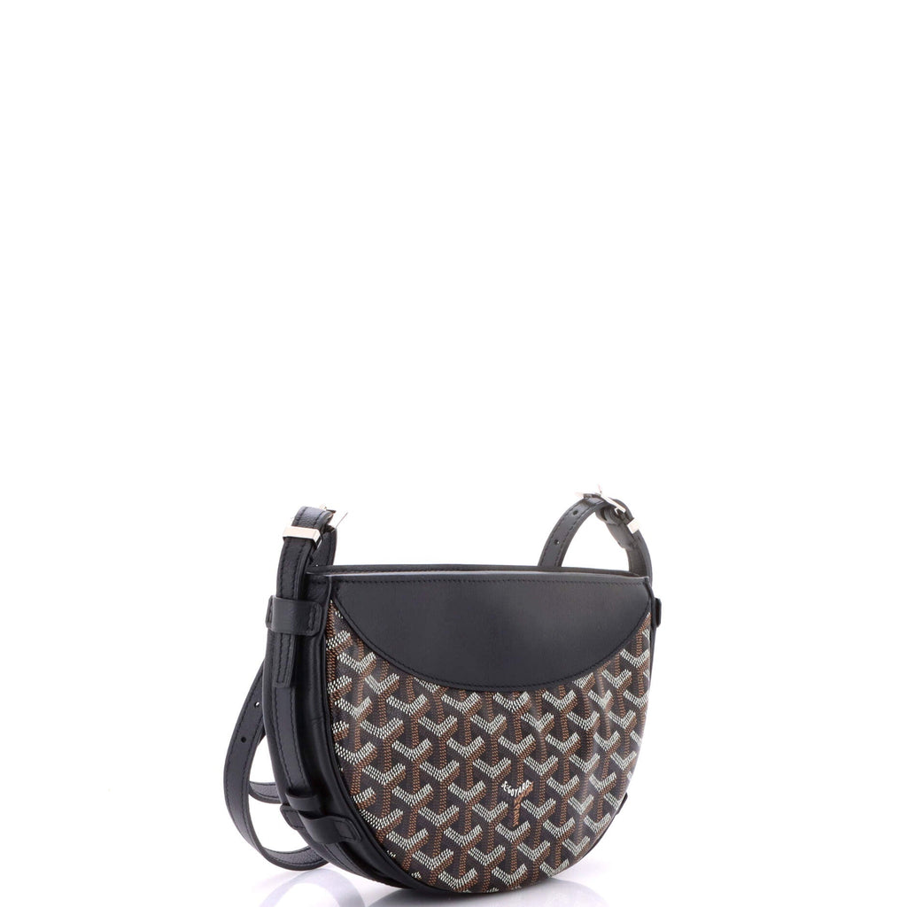 Hirondelle Shoulder Bag Coated Canvas and Leather