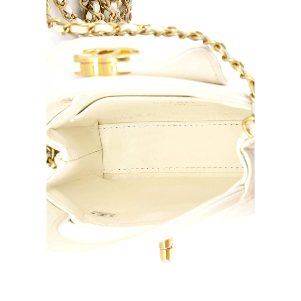 Kelly Top Handle Shopping Bag Quilted Shiny Aged Calfskin Nano