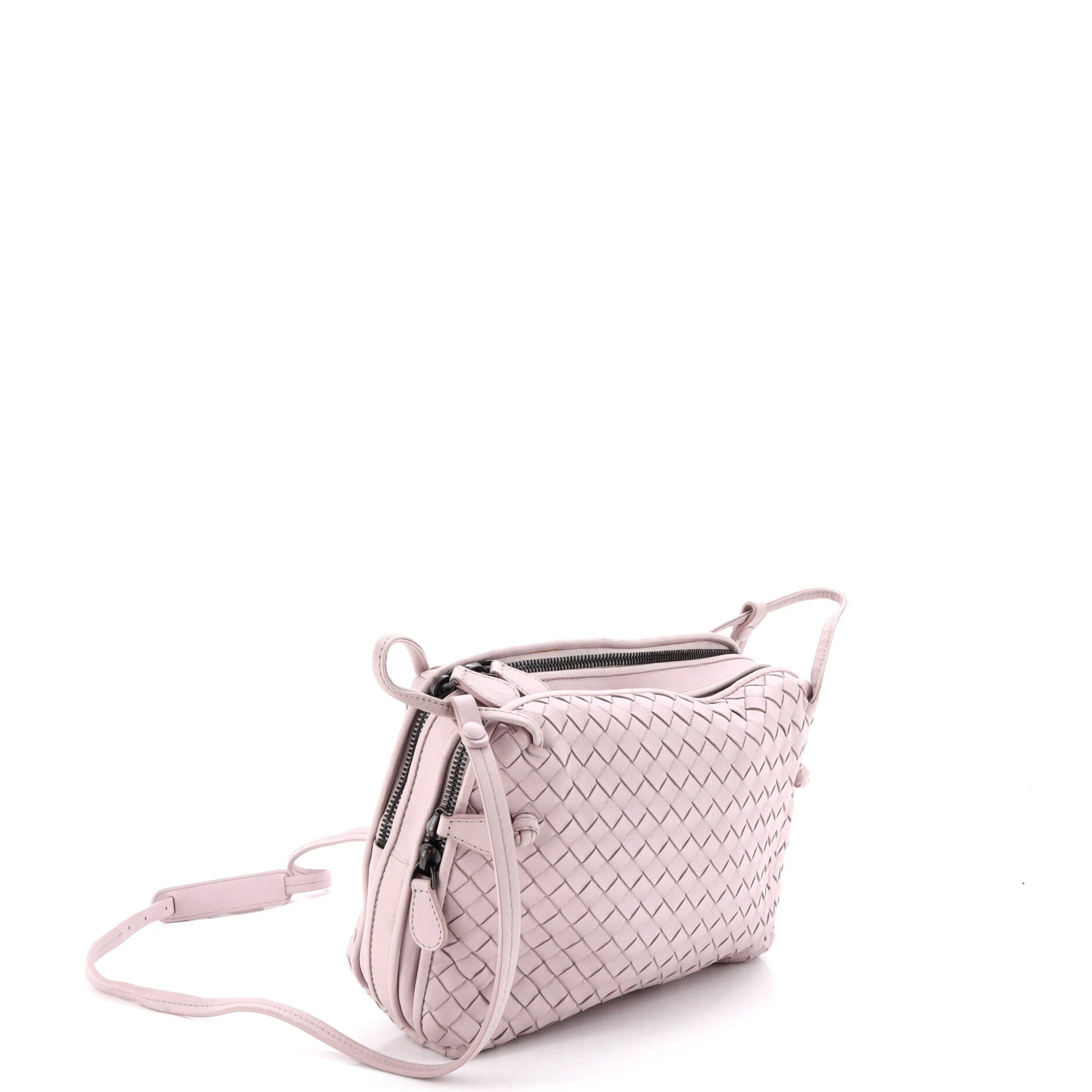 Double ZIp Nodini Crossbody Bag Intrecciato Nappa Small