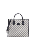 Interlocking G Tote GG Coated Canvas and Leather Small