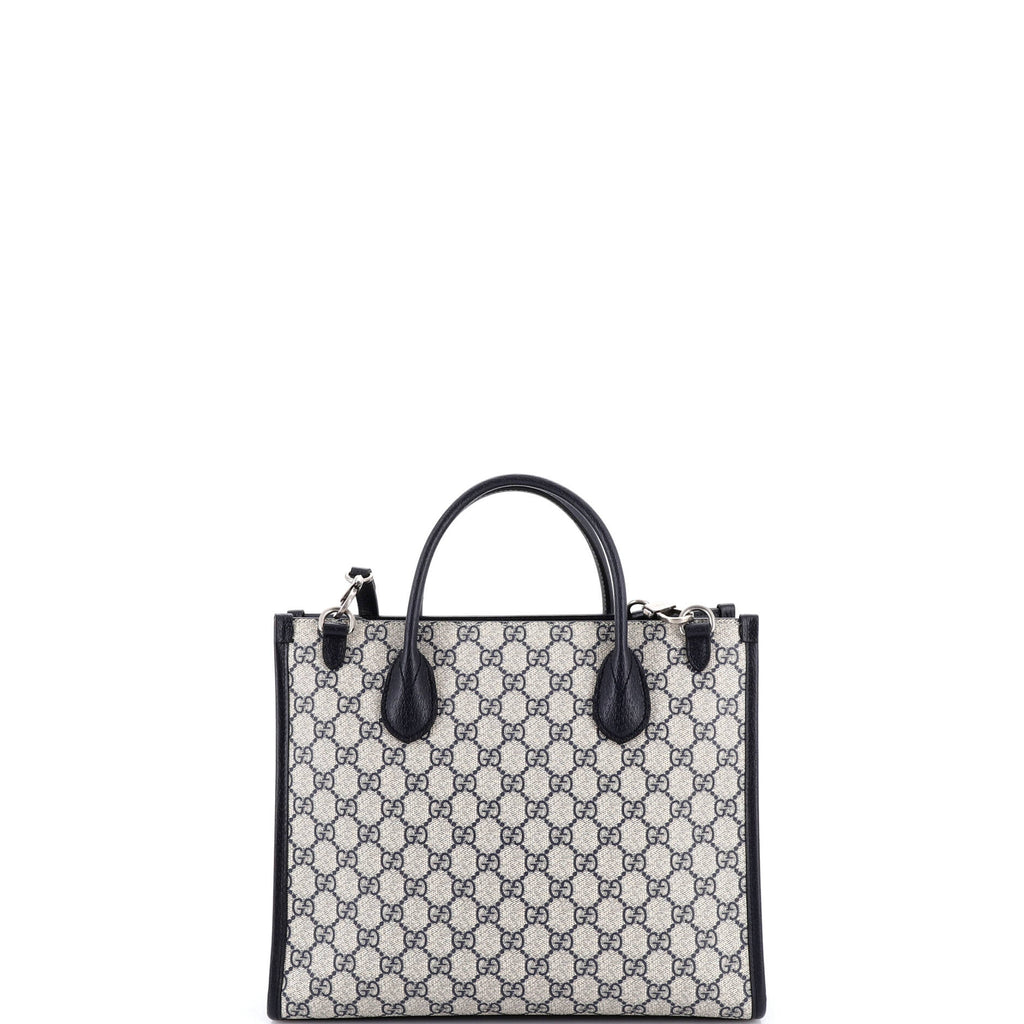 Interlocking G Tote GG Coated Canvas and Leather Small