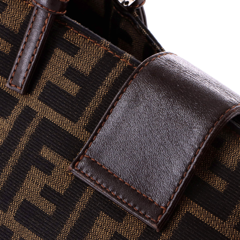 Vintage Shoulder Bag Zucca Canvas Medium