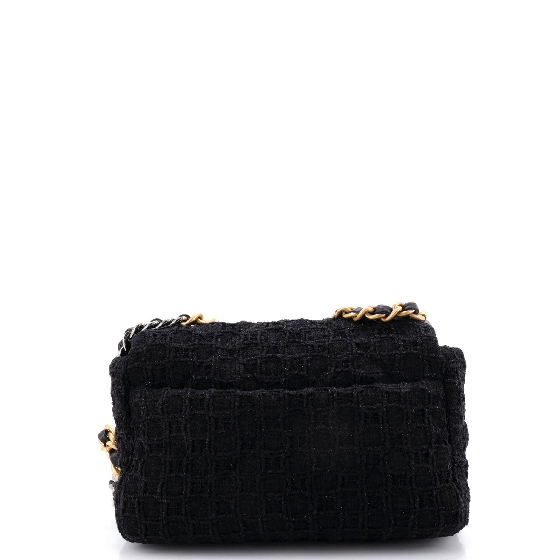 19 Flap Bag Quilted Tweed Medium