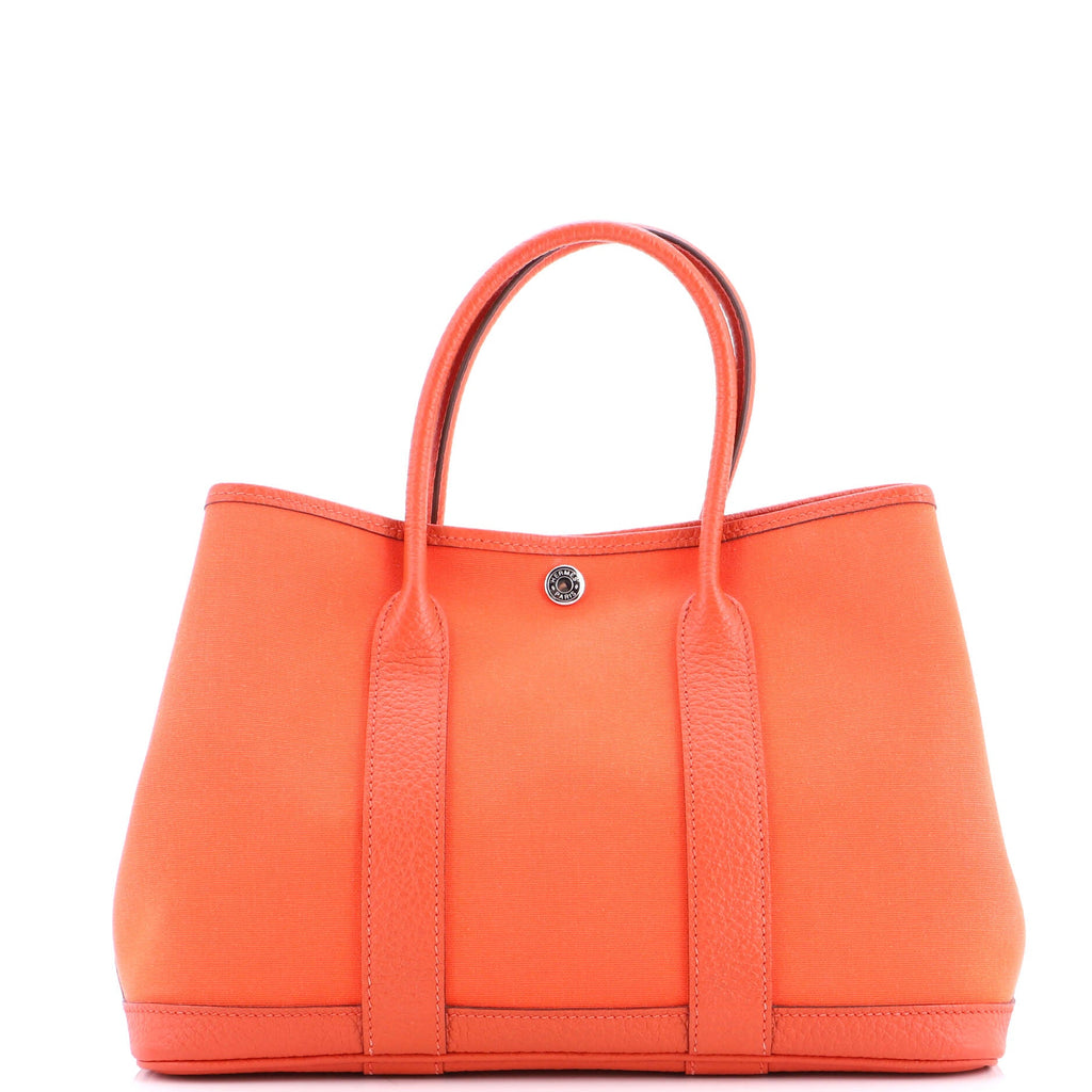 Garden Party Tote Toile and Leather 30