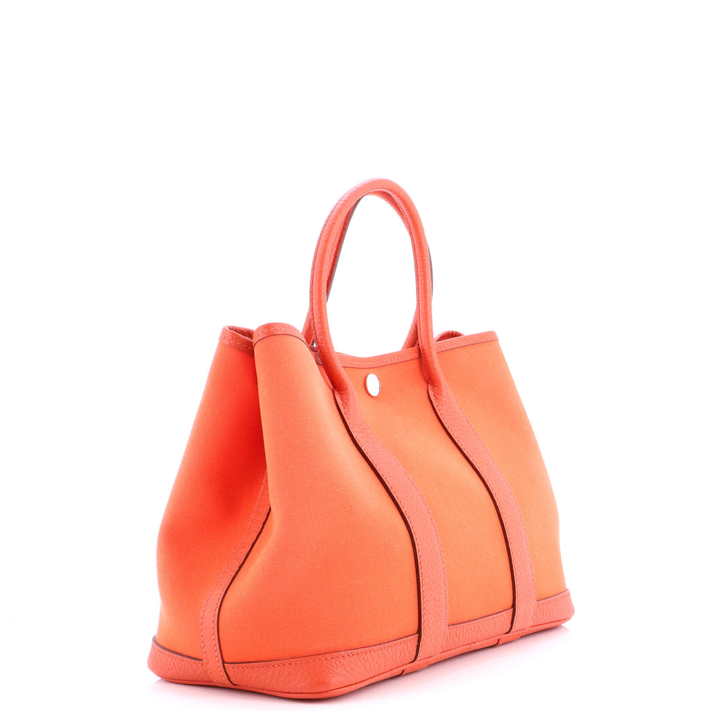 Garden Party Tote Toile and Leather 30