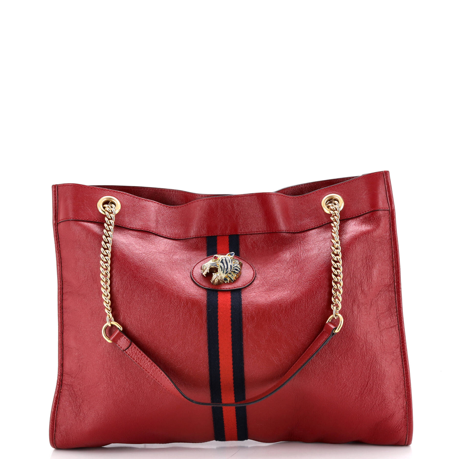 Rajah Chain Tote Leather Large