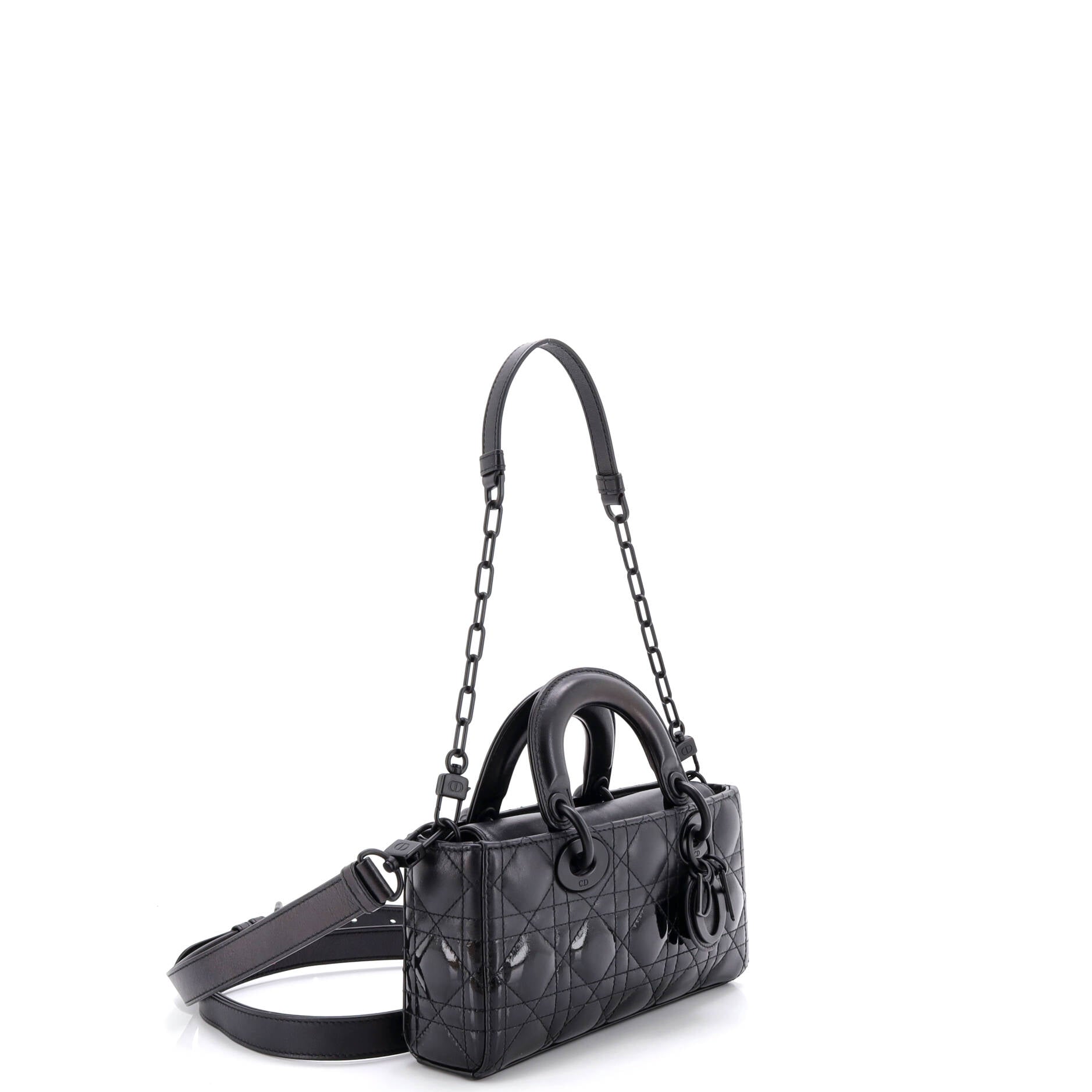 Lady D-Joy Bag Cannage Quilt Gradient Patent Small