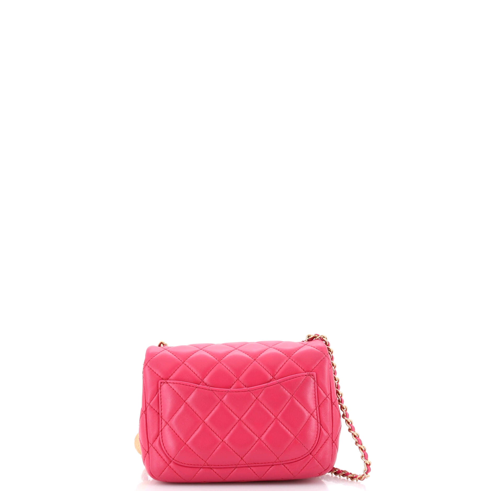 Pearl Crush Square Flap Bag Quilted Lambskin Mini