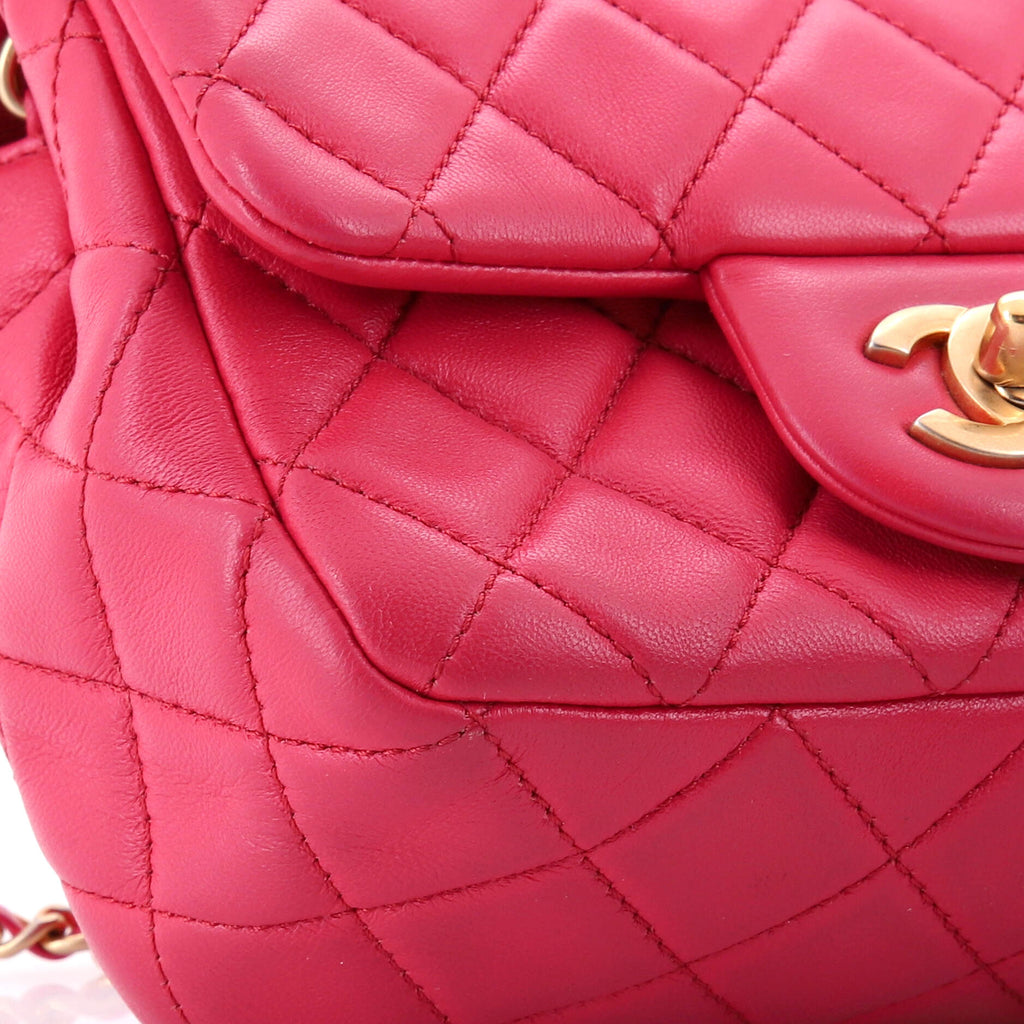 Pearl Crush Square Flap Bag Quilted Lambskin Mini