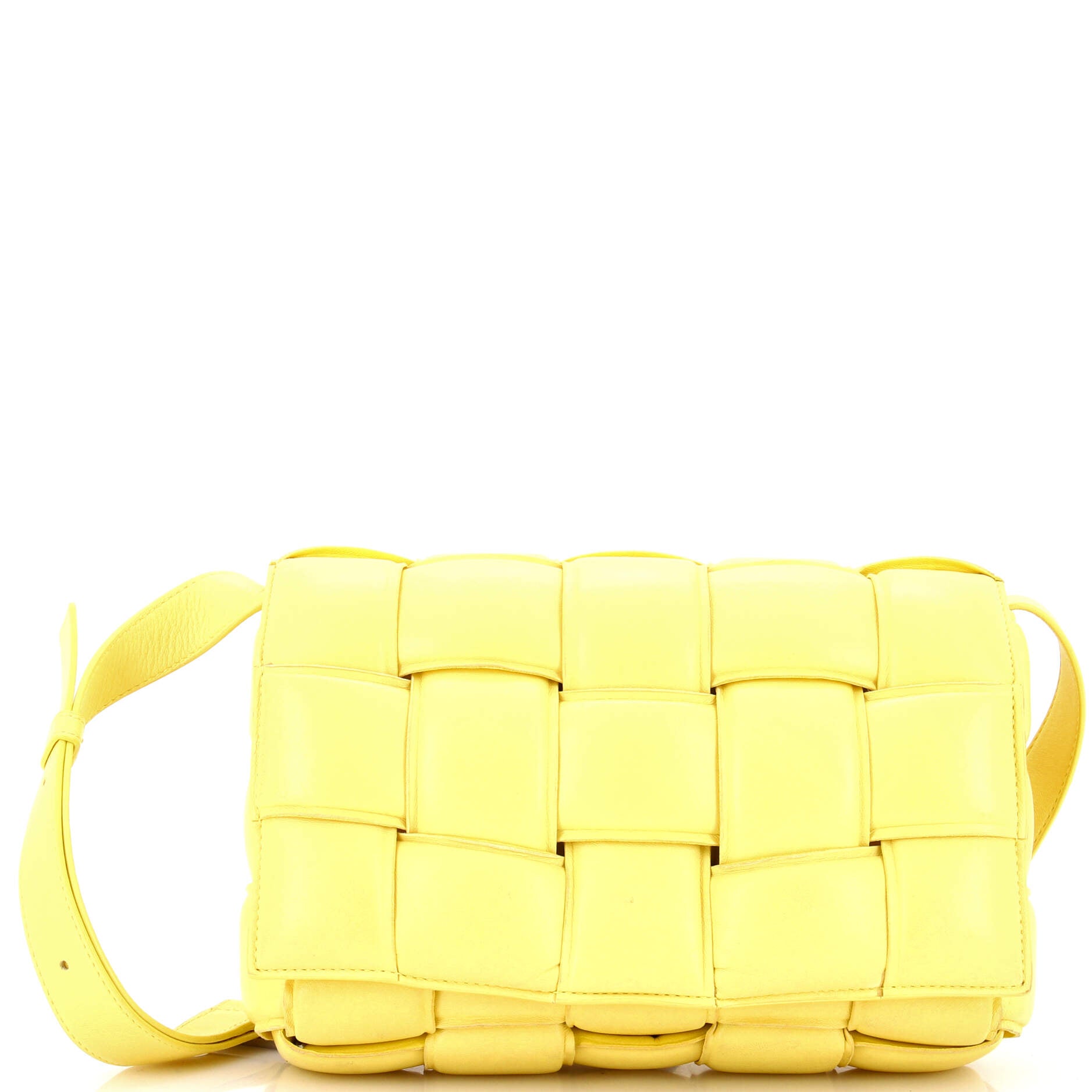 Cassette Crossbody Bag Padded Maxi Intrecciato Leather