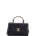 Wrapped CC Top Handle Bag Quilted Lambskin Mini