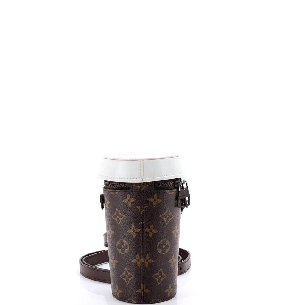 Coffee Cup Convertible Pouch Everyday Signature Vintage Monogram Canvas