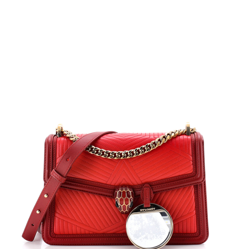 Serpenti Forever Shoulder Bag Quilted Leather Small