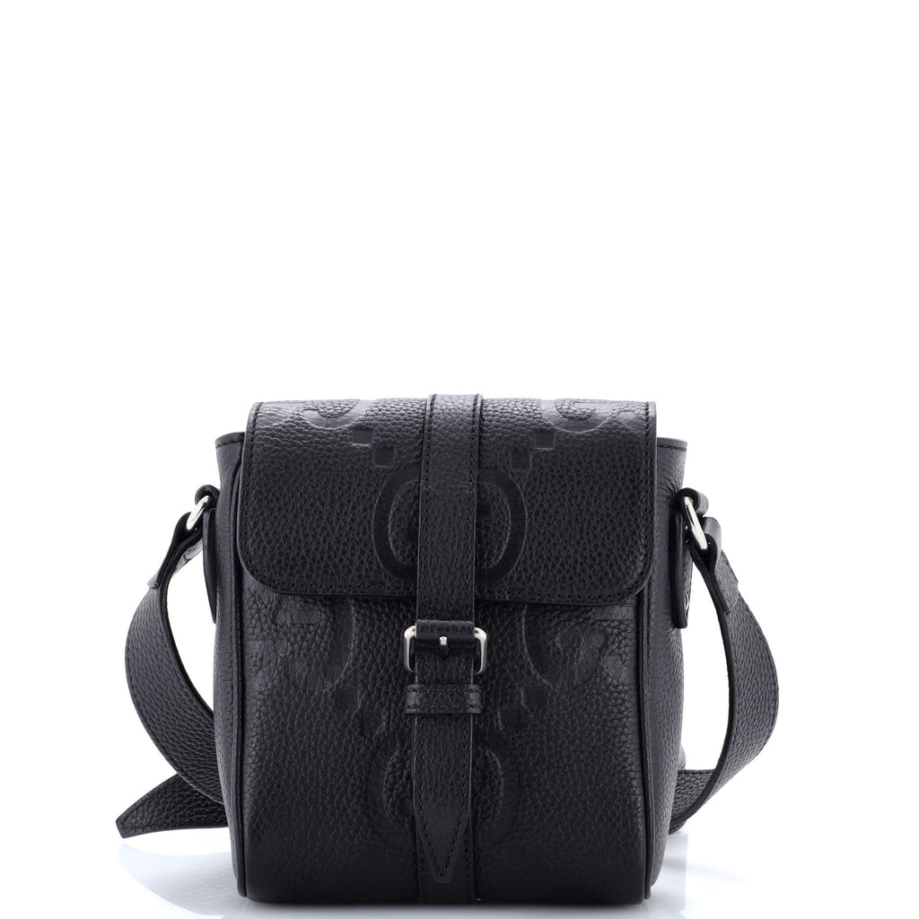 Messenger Bag Jumbo GG Embossed Leather Small