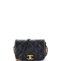 Nailed CC Full Flap Bag Quilted Calfskin Mini