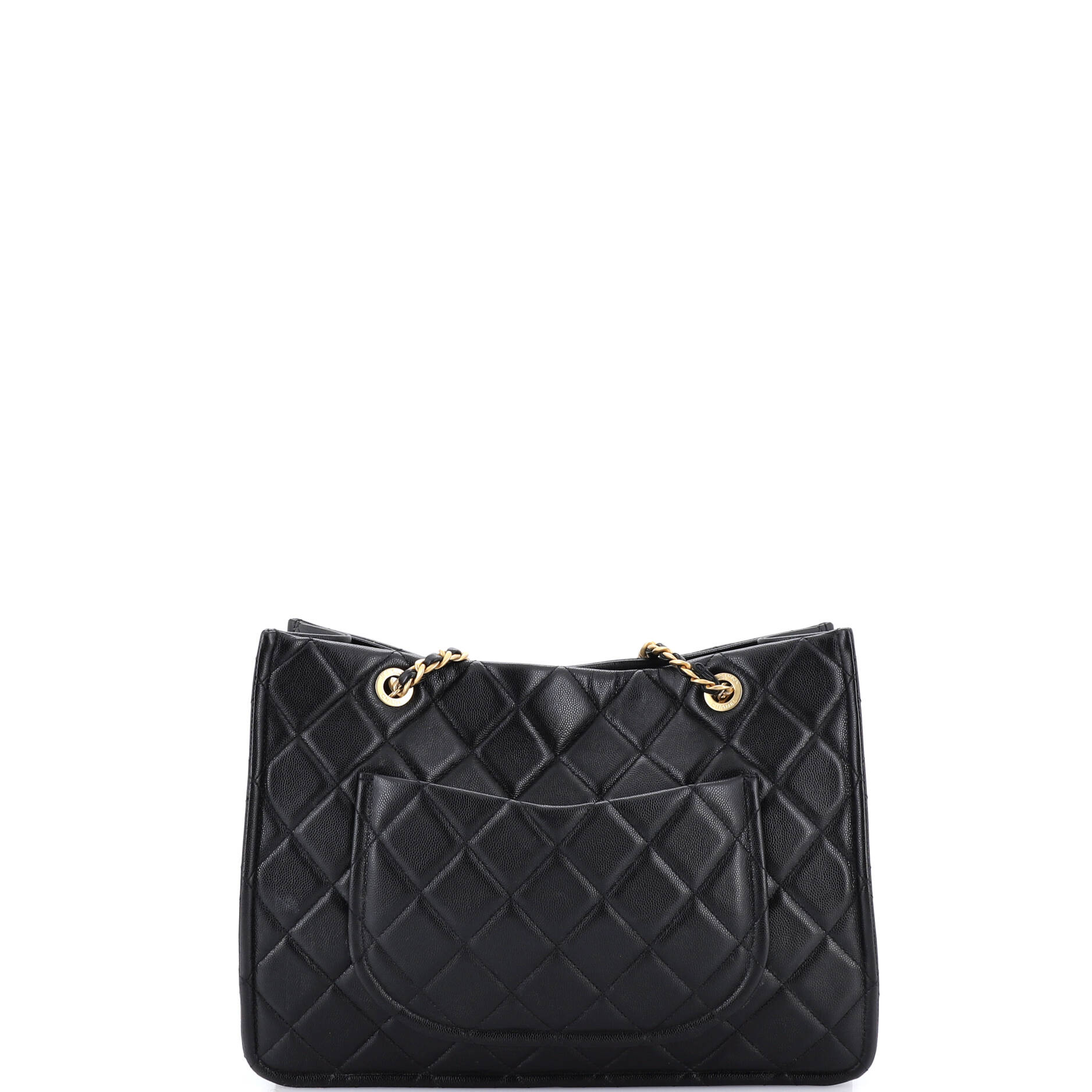 Sweet Classic Shopping Tote Quilted Caviar Large