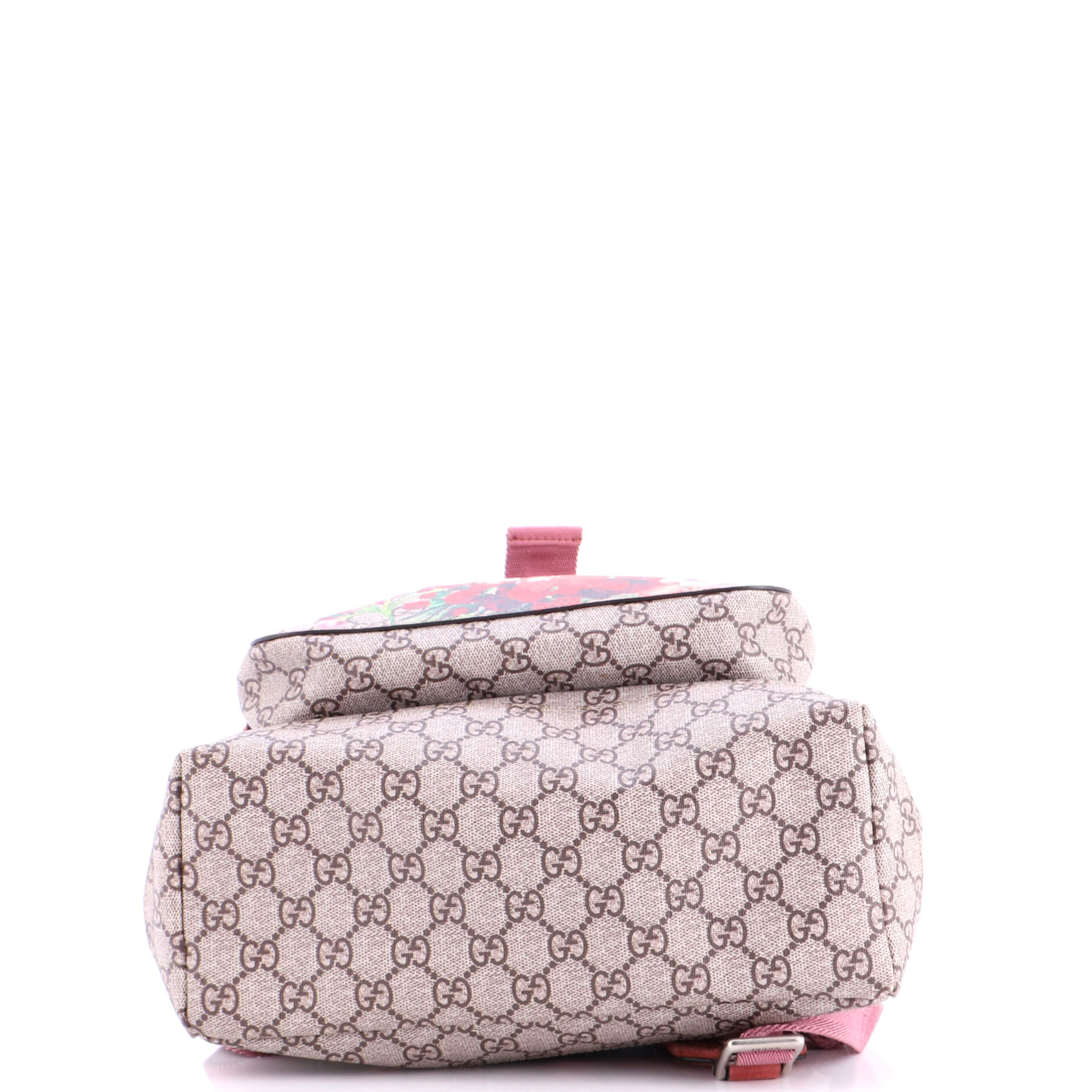 Buckle Backpack Blooms Print GG Coated Canvas Small