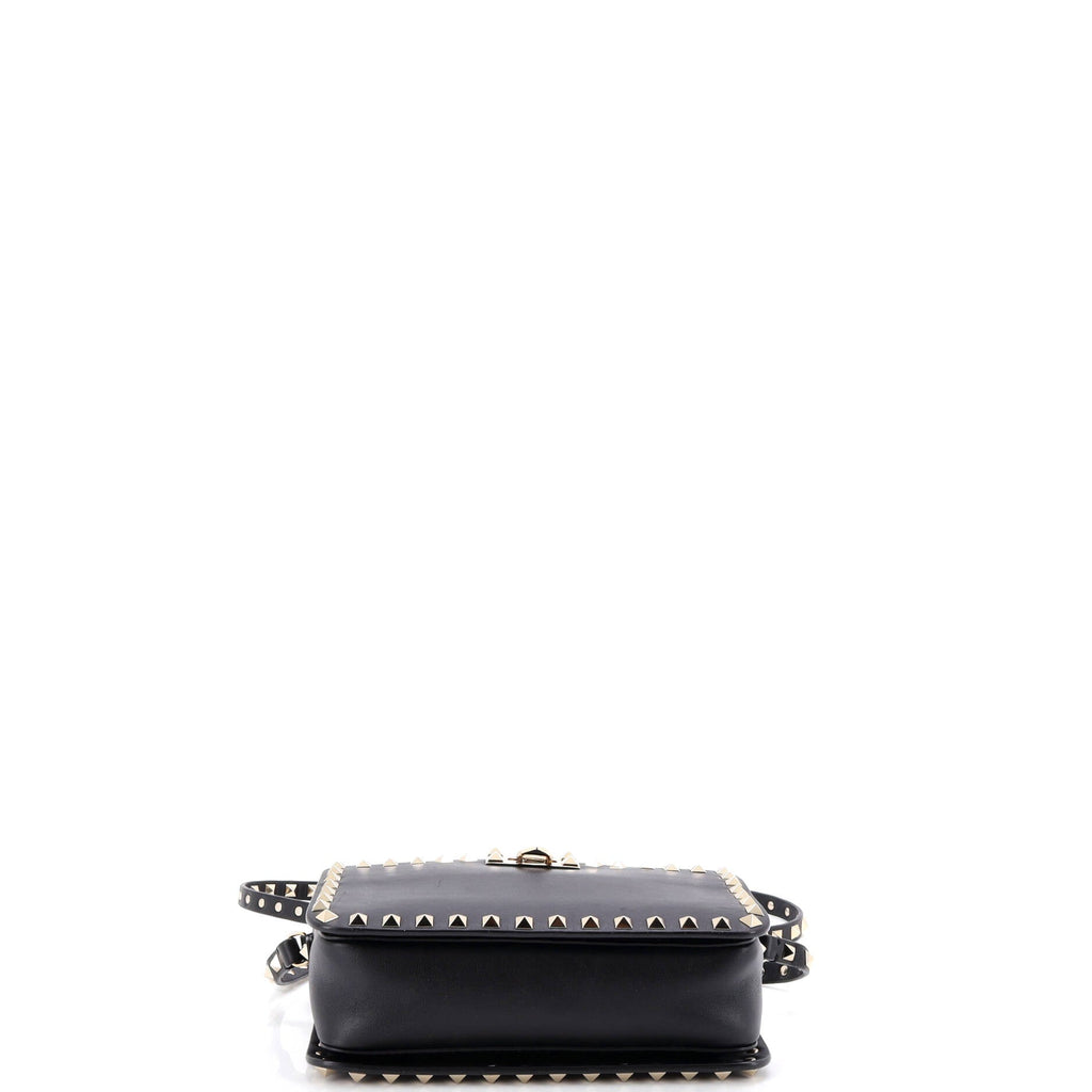 Rockstud Flip Lock Camera Crossbody Bag Leather