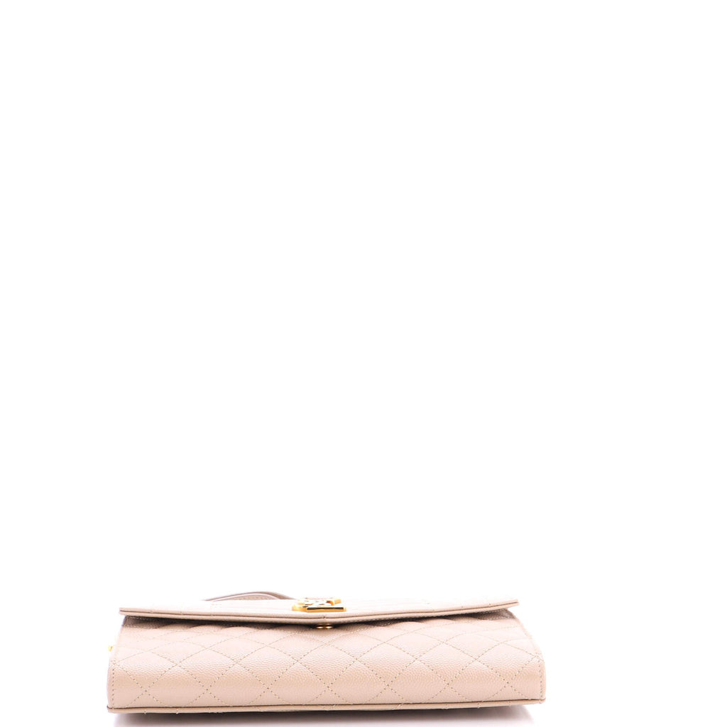 Classic Monogram Envelope Wristlet Clutch Mixed Matelasse Leather