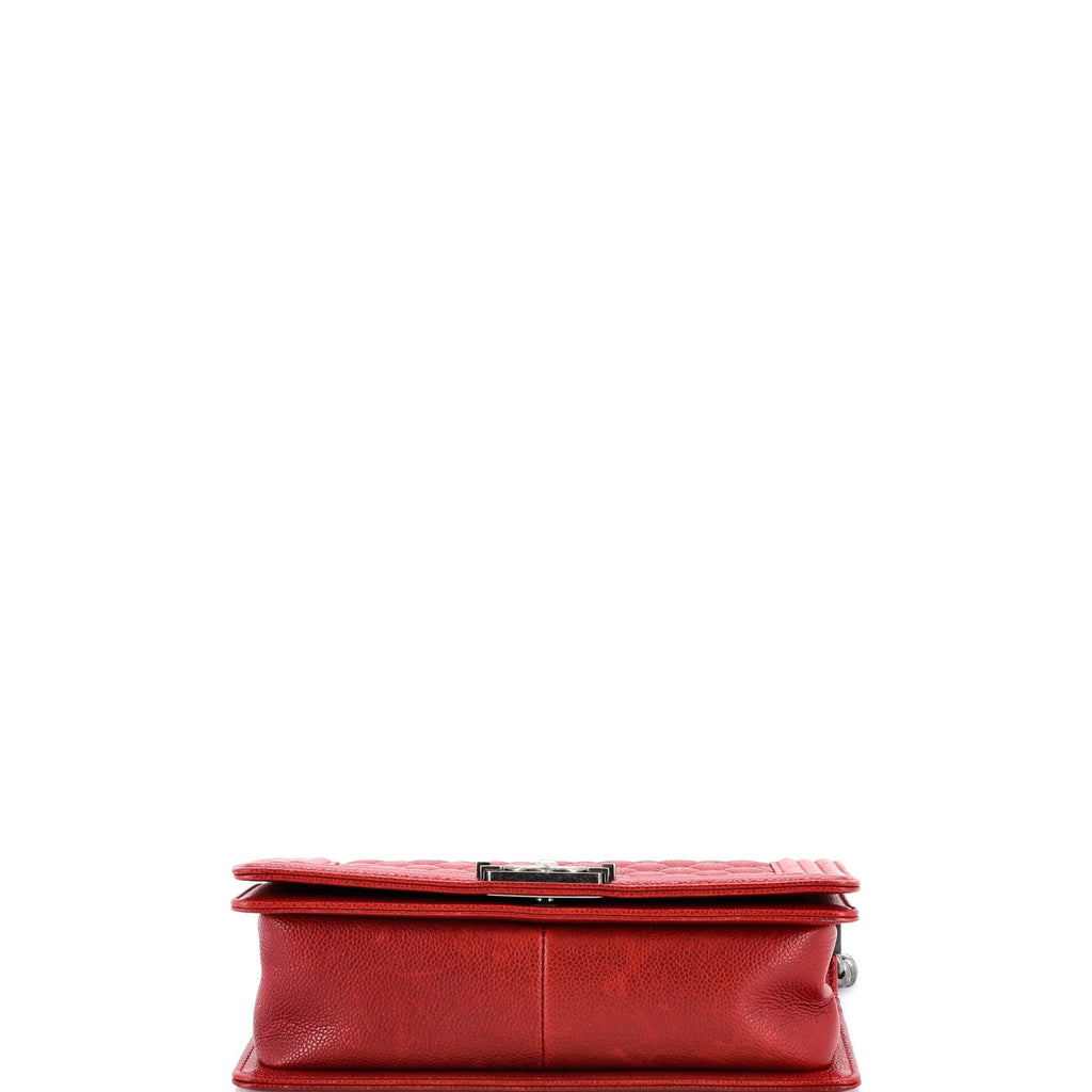 Boy Flap Bag Quilted Caviar Old Medium