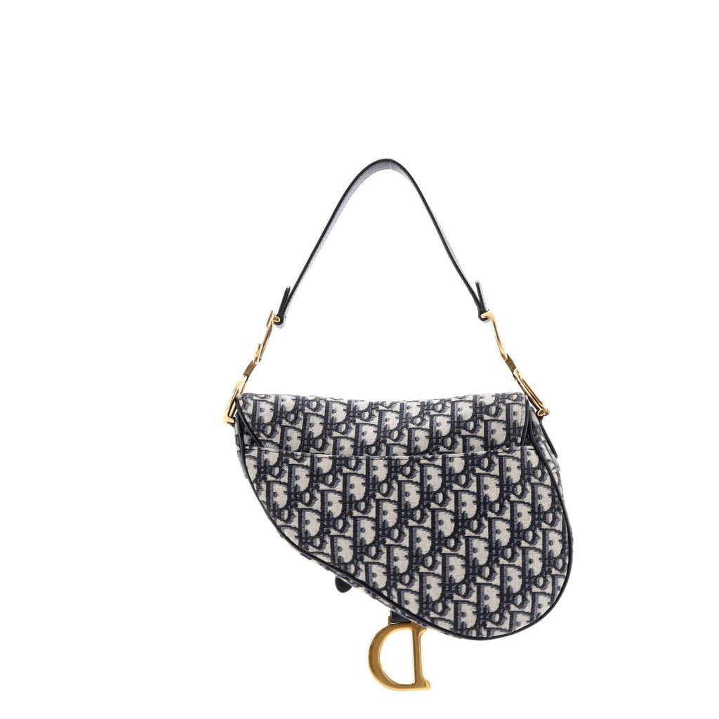 Saddle Handbag with Strap Oblique Canvas Medium