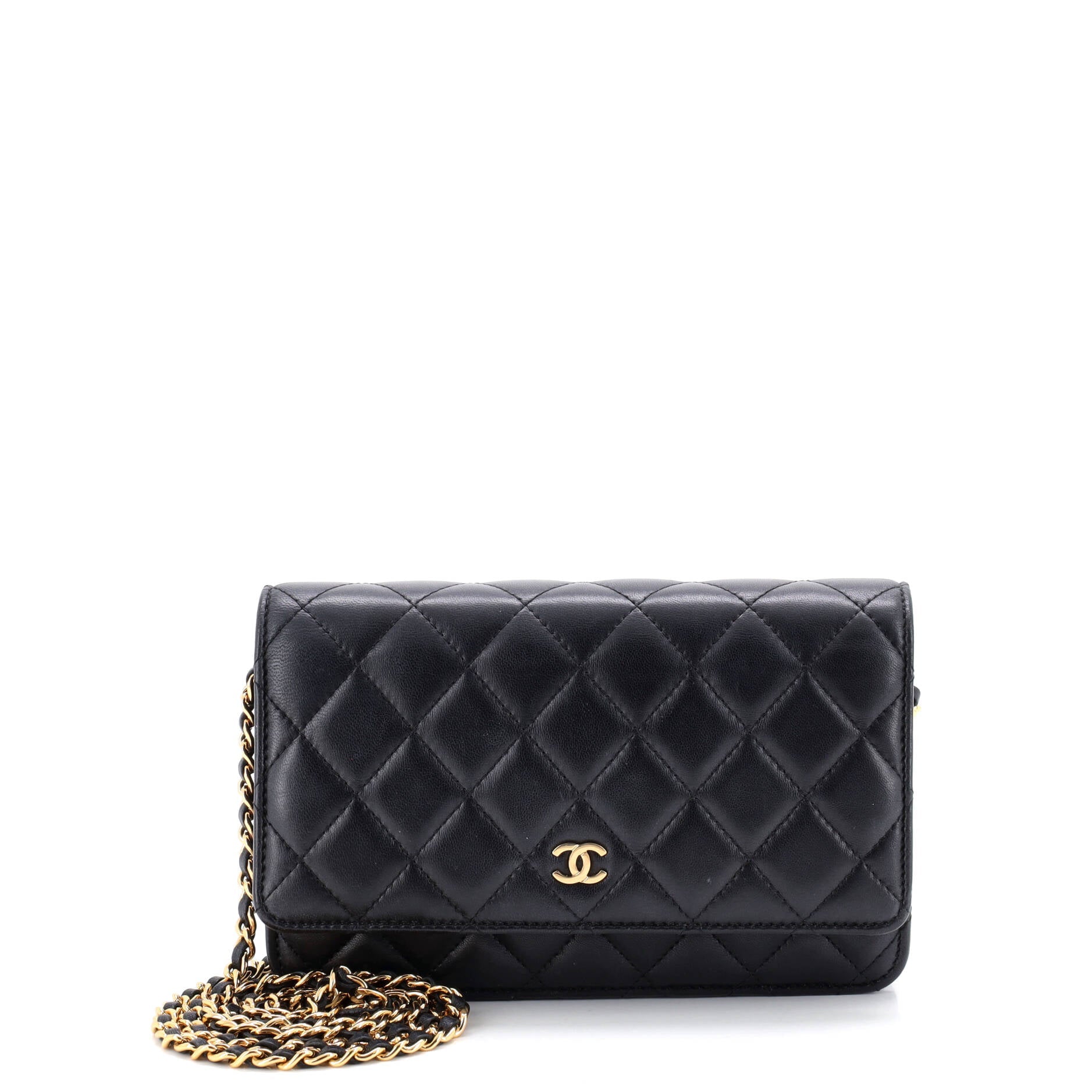 Wallet on Chain Quilted Lambskin