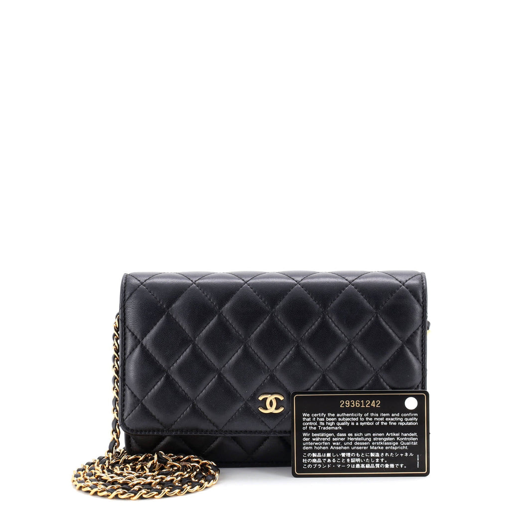 Wallet on Chain Quilted Lambskin