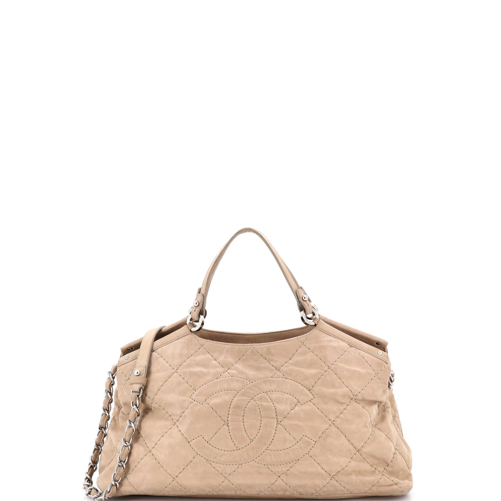 CC Sea Hit Tote Quilted Iridescent Calfskin Small