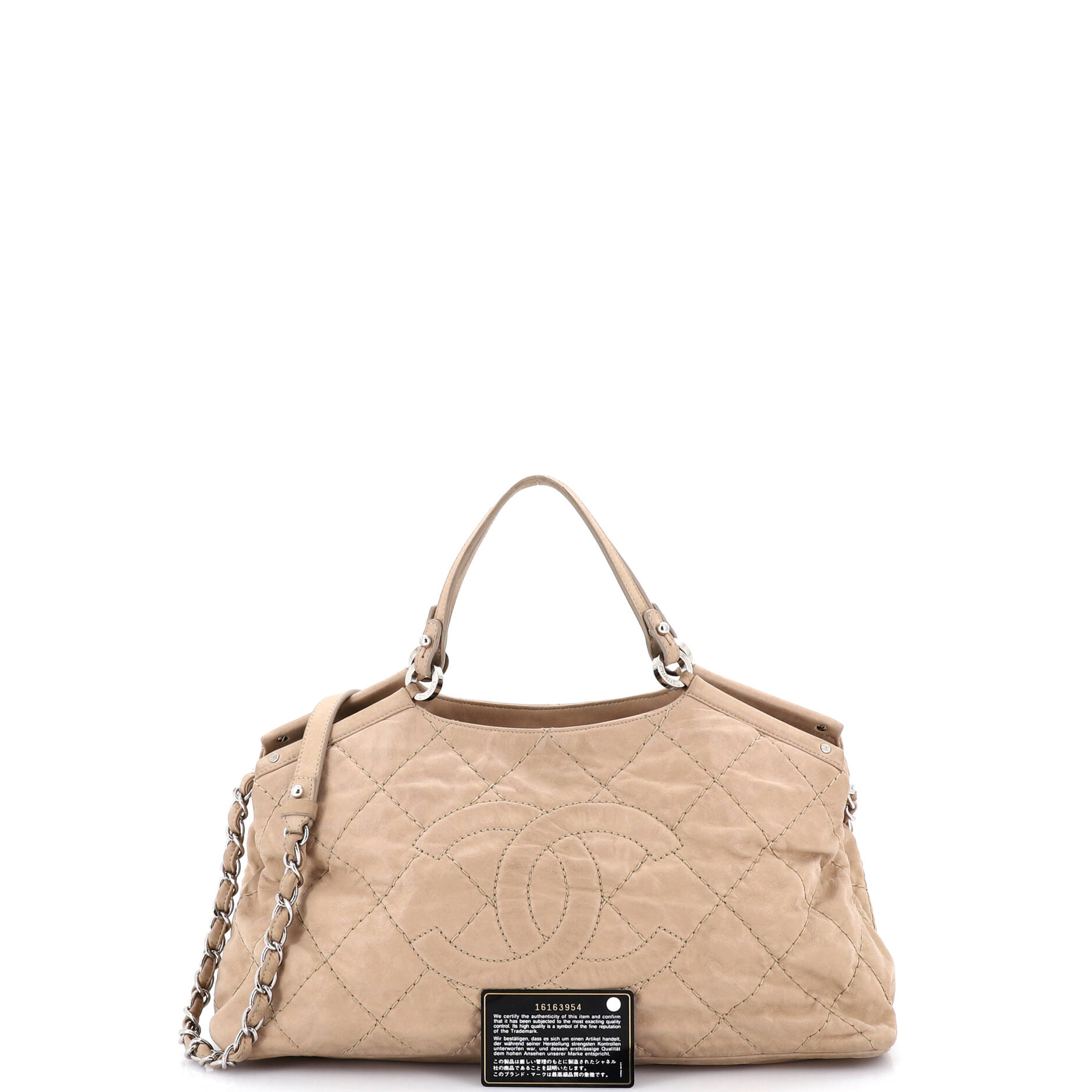 CC Sea Hit Tote Quilted Iridescent Calfskin Small