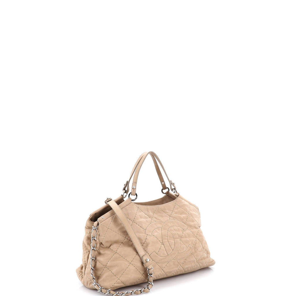 CC Sea Hit Tote Quilted Iridescent Calfskin Small