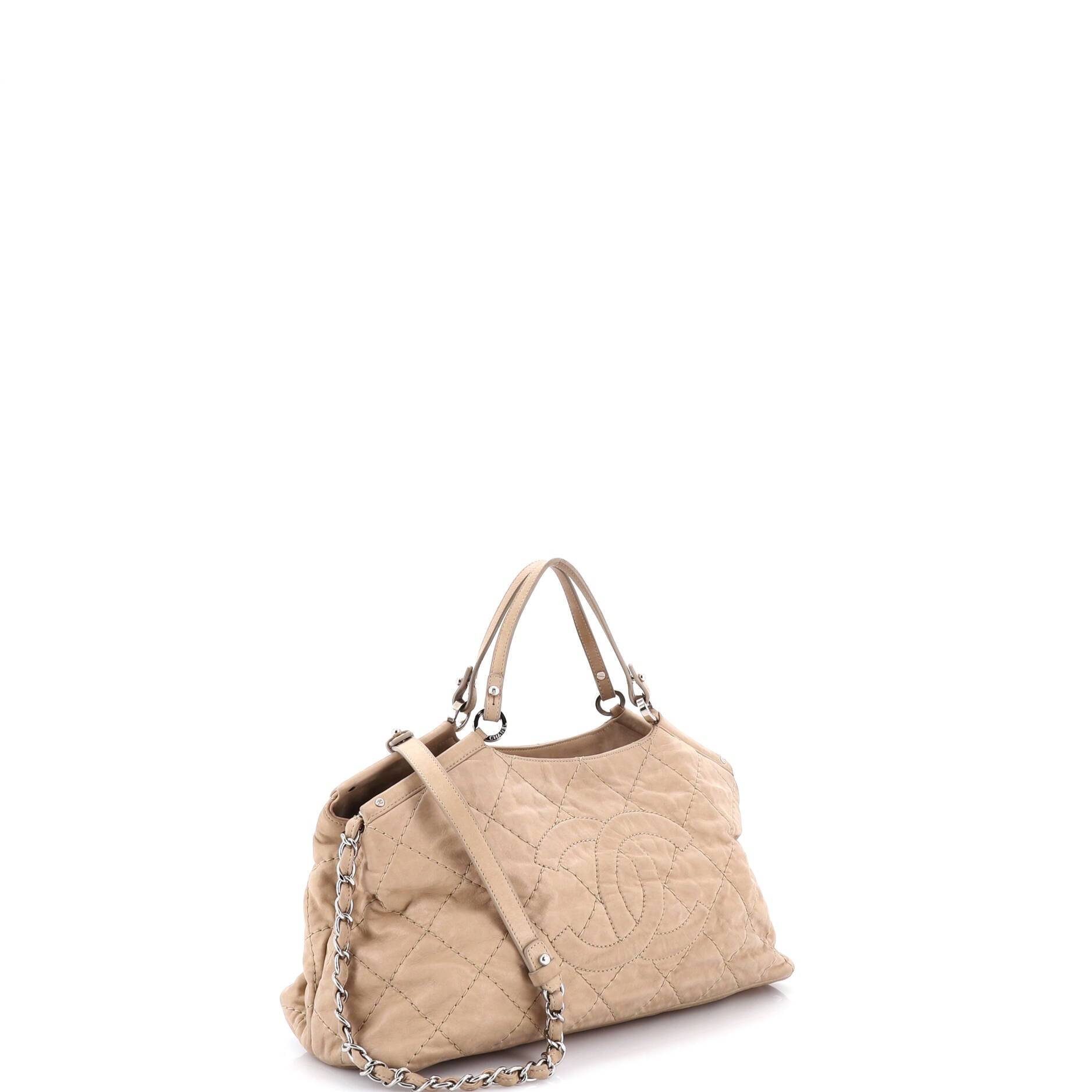 CC Sea Hit Tote Quilted Iridescent Calfskin Small