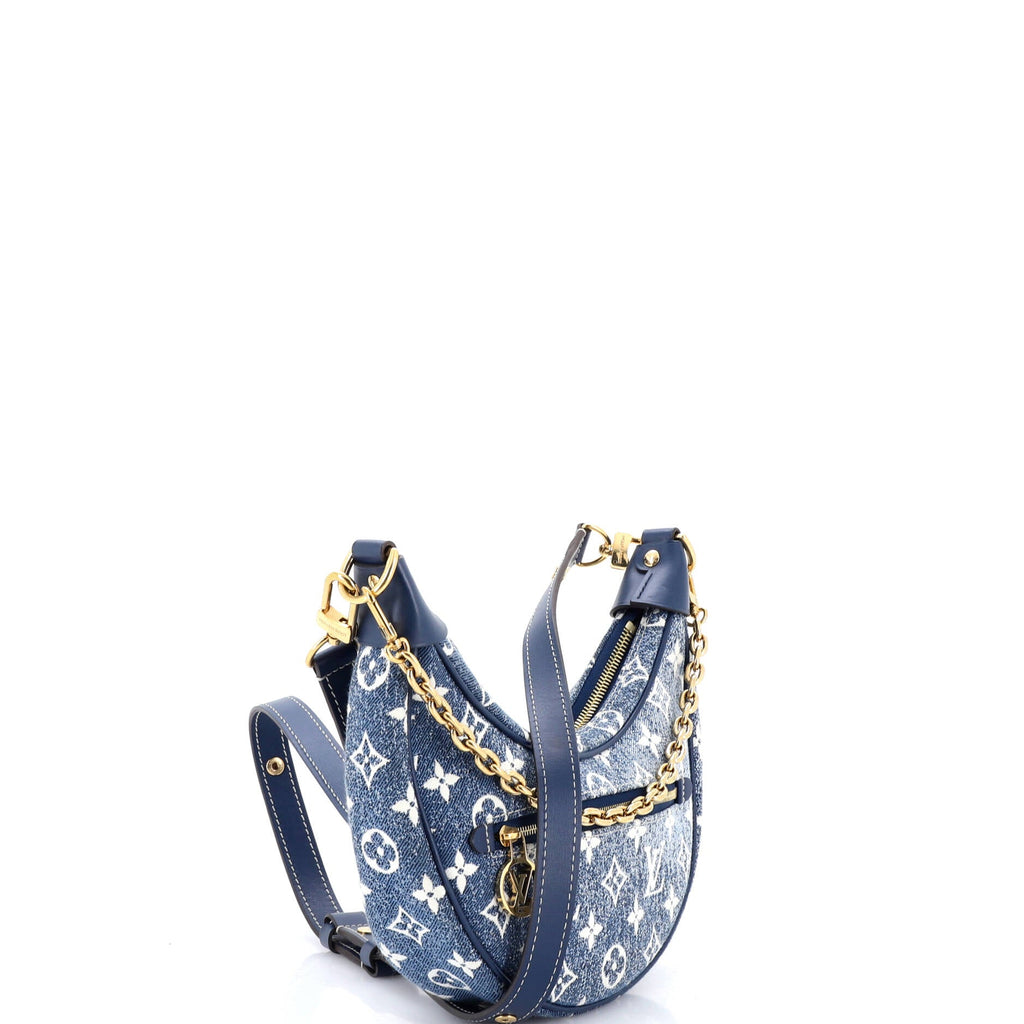 Loop Handbag Monogram Jacquard Denim